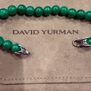David Yurman Emerald Green Beaded Bracelet